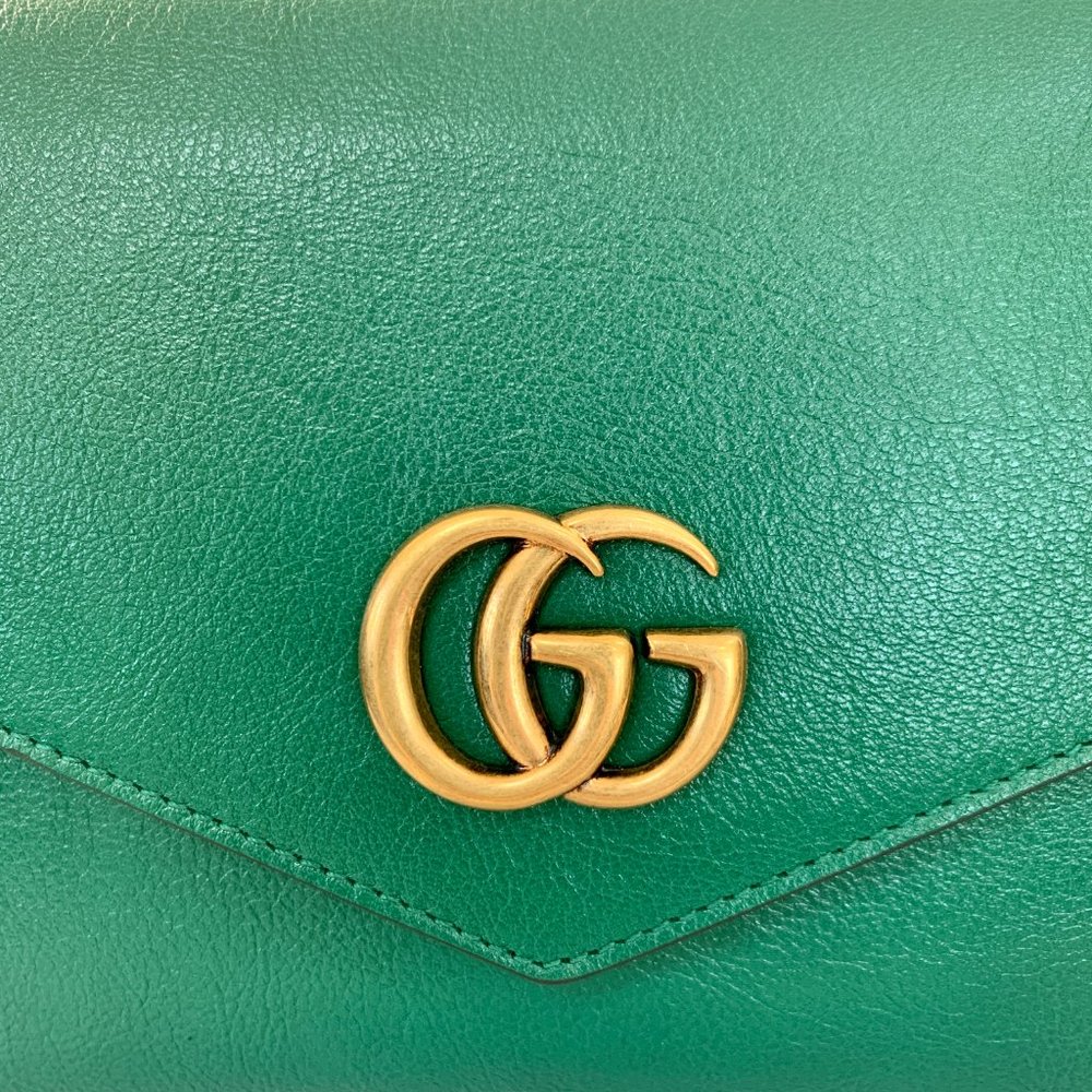 Gucci Thiara Double Envelope Shoulder Bag in Green NEW NEVER WORN W DUSTBAG - Picture 12 of 16